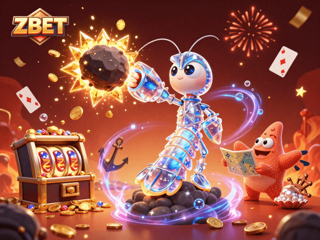 ZBET engages players with thrilling slot game excitement in a vibrant casino scene