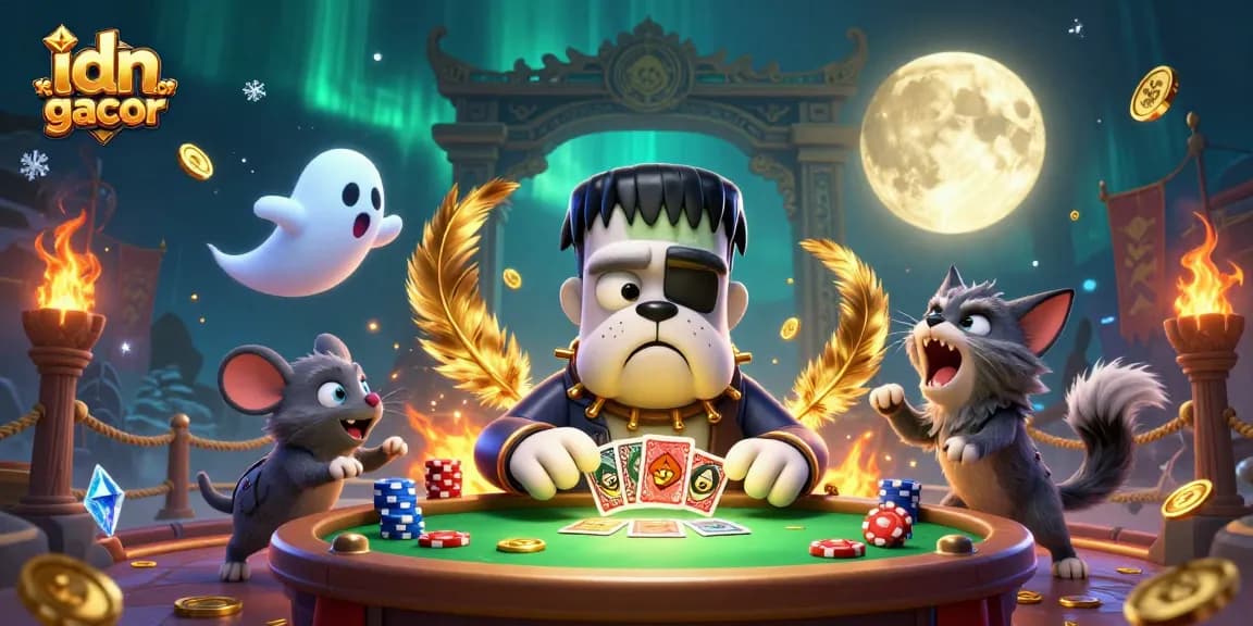 Menangkan idn slot gacor dengan karakter unik di kasino yang penuh warna dan detail.
