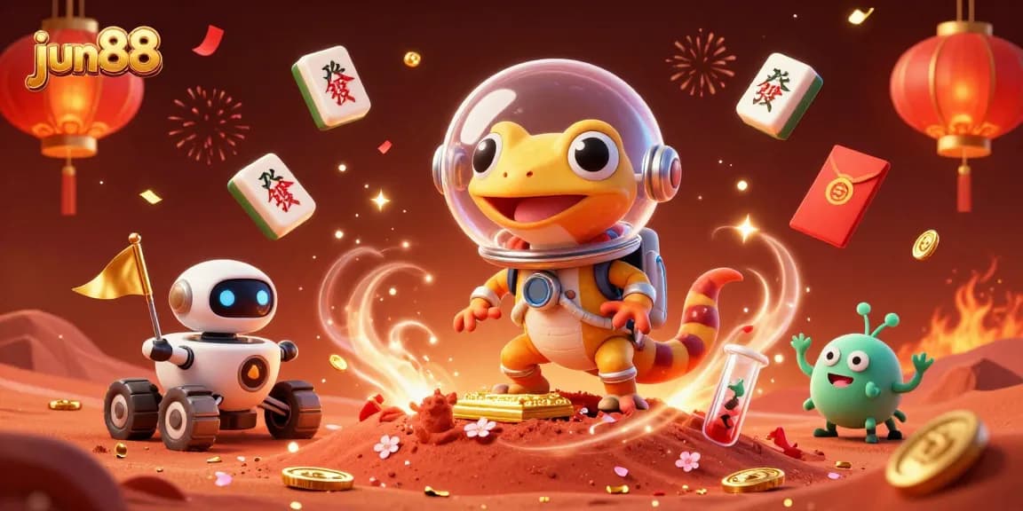 Experience thrilling adventures with jun88 at an imaginative casino in a Martian landscape.