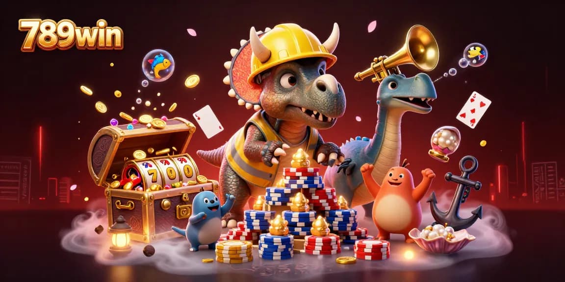 Engage with 789win excitement in this vibrant, action-packed casino adventure scene.