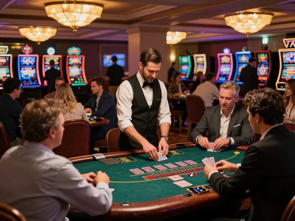 Players experiencing the thrill of blackjack at RR88 casino, lively atmosphere and engaging gameplay.