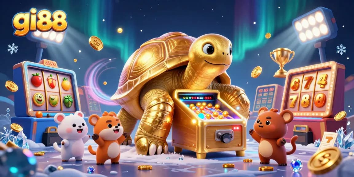 Play slots adventures with gi88's vibrant 3D tortoise pinball machine and dynamic game environment.