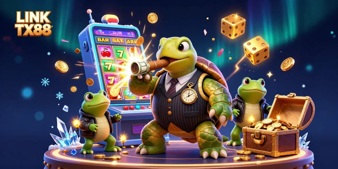 Engage in thrilling casino gameplay with LINK TX88 featuring vibrant characters and explosive jackpots.