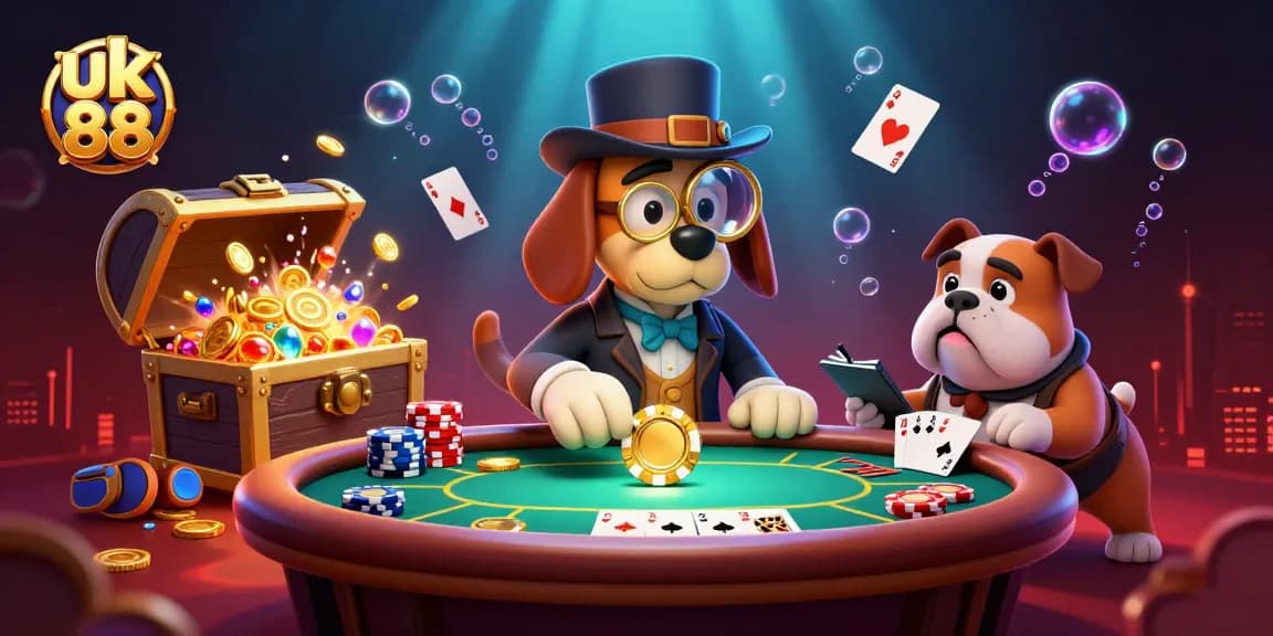 Engage with the thrilling uk 88 poker scene, featuring colorful chips and animated gameplay!