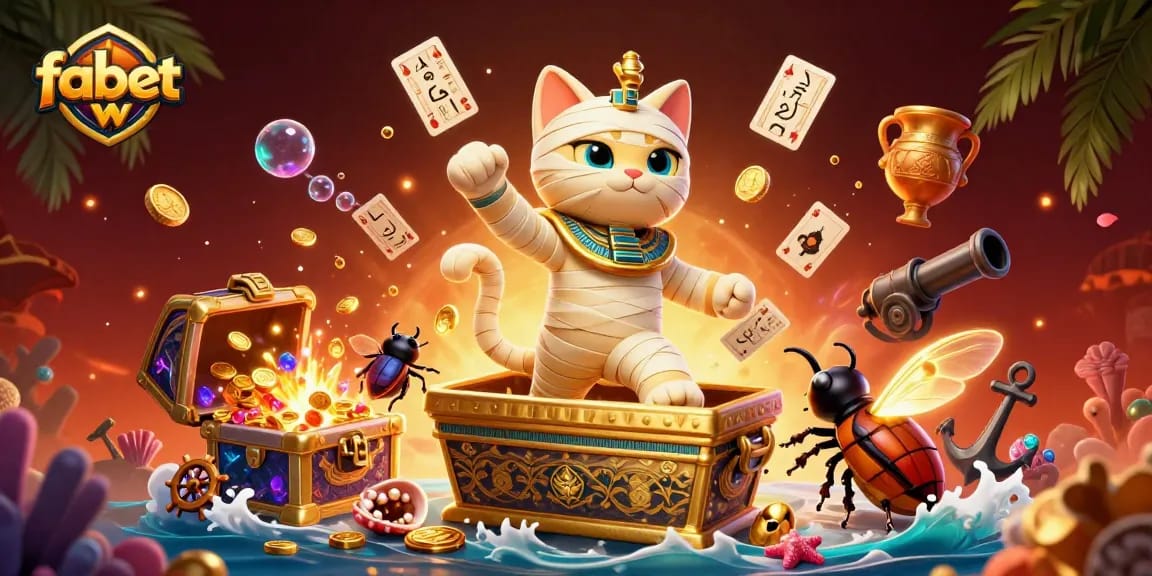 Experience exciting gaming adventures at fabetw with Egyptian themes and dynamic illustrations.