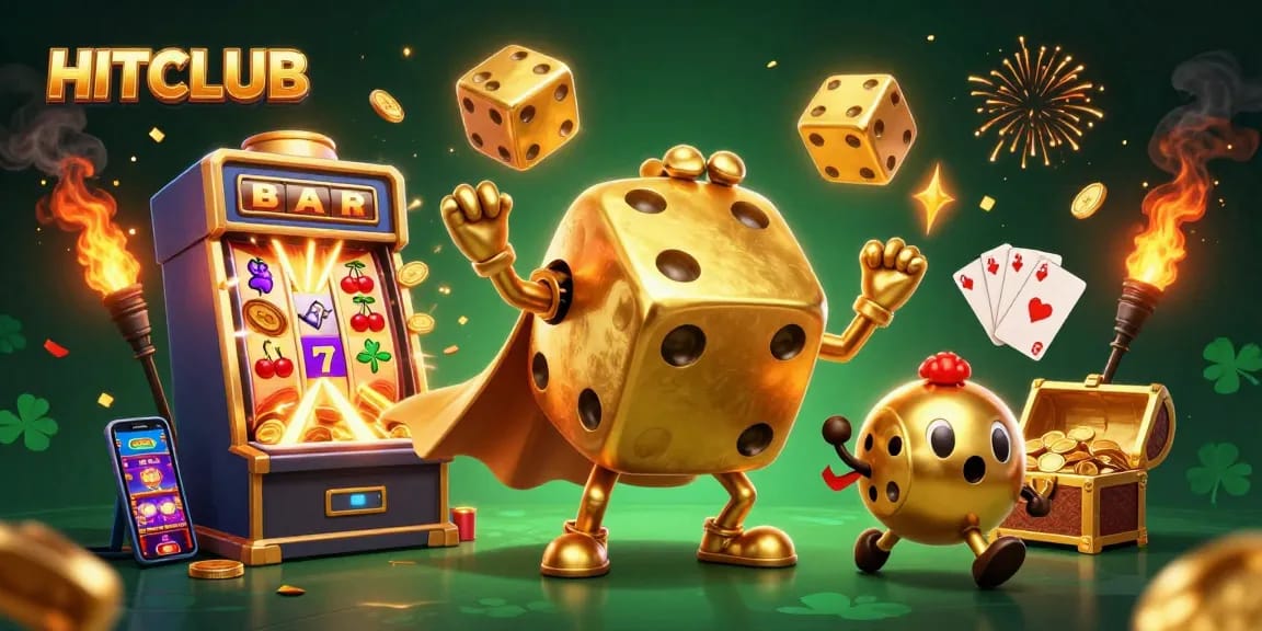 Join the excitement at HITCLUB with vibrant animations, slots, and golden treasures bursting forth.