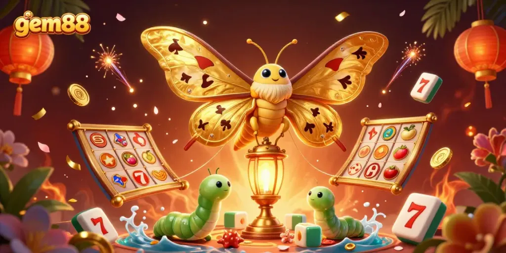 Experience thrilling casino action and vibrant gameplay with gem88's engaging gaming moments featuring colorful slot reels.