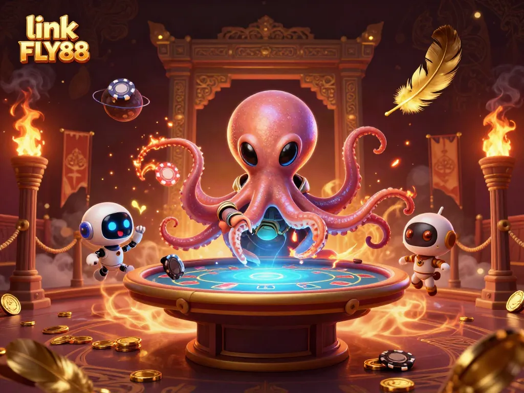 Play the latest games on link FLY88 with vibrant poker tables and animated characters.