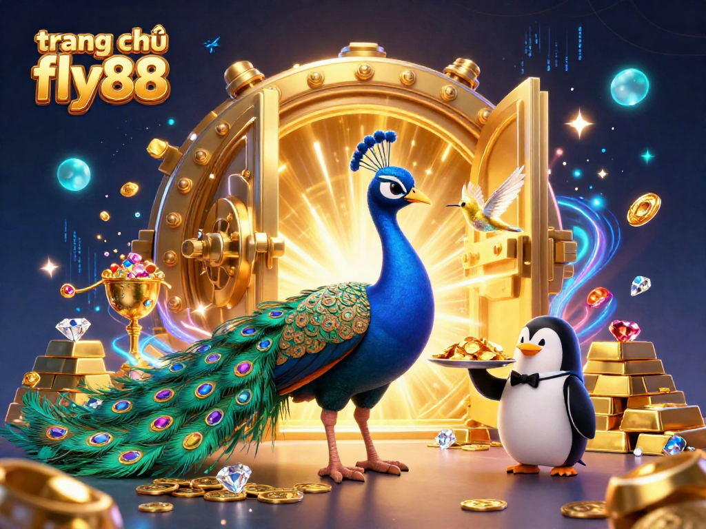 Experience the excitement at trang chủ fly88 with a vibrant 3D casino scene showcasing fortune and fun.