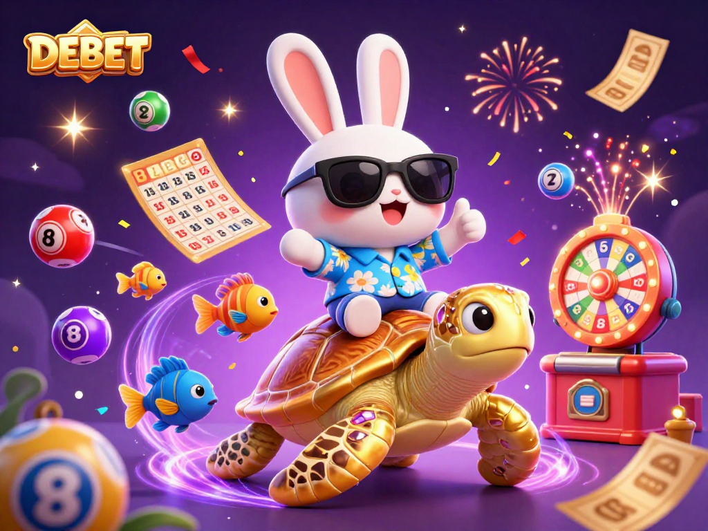 Engage in thrilling games at DEBET with vibrant visuals and exciting gambling elements.