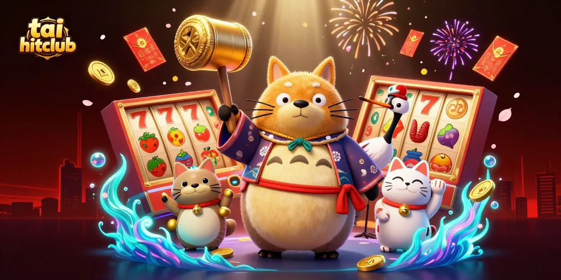 Experience the thrill of tai hitclub with vibrant 3D illustration capturing dynamic gambling elements.