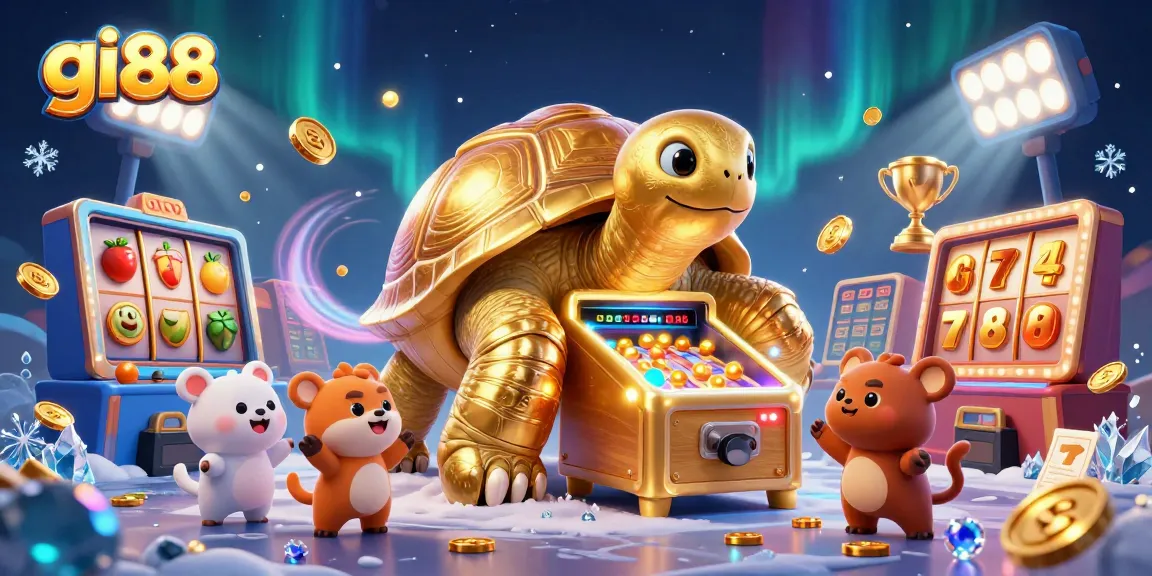 Play slots adventures with gi88's vibrant 3D tortoise pinball machine and dynamic game environment.