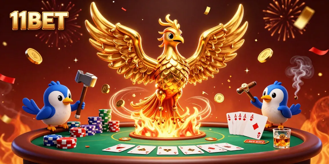 Experience winning moments at 11BET with the excitement of poker and golden rewards!