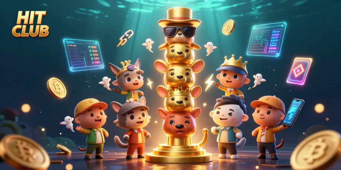 Experience HIT CLUB with vibrant casino elements in this engaging digital illustration.